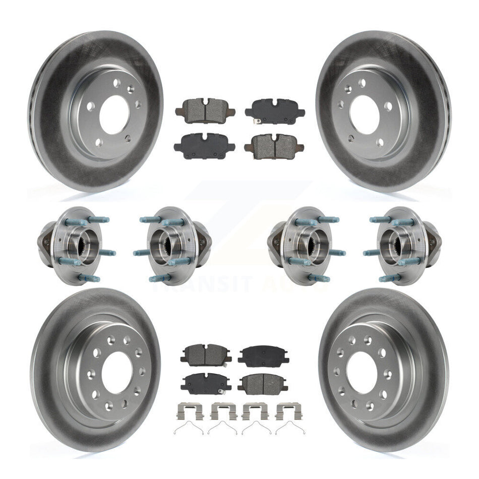 Front Rear Hub Bearing Coat Brake Rotor Pads Kit (10Pc) For Chevrolet Equinox GMC Terrain KBB-130298
