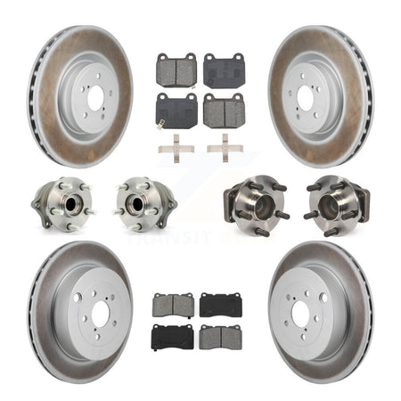 Front Rear Hub Bearing Coated Disc Brake Rotor & Pads Kit (10Pc) For Subaru BRZ Toyota 86 KBB-130304