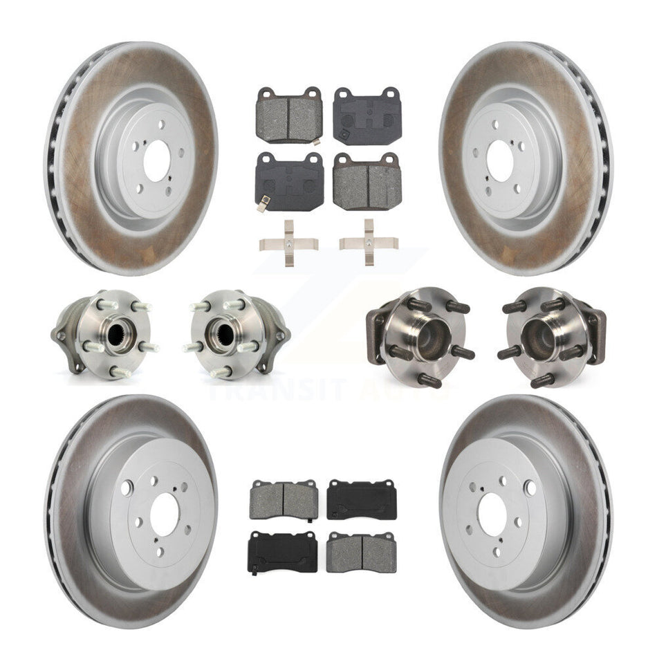 Front Rear Hub Bearing Coated Disc Brake Rotor & Pads Kit (10Pc) For Subaru BRZ Toyota 86 KBB-130304