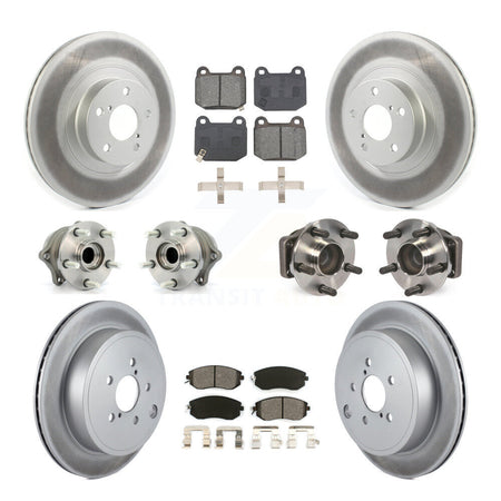 Front Rear Hub Bearing Coat Brake Rotor Pads Kit (10Pc) For 17 Subaru BRZ Limited/Premium KBB-130305