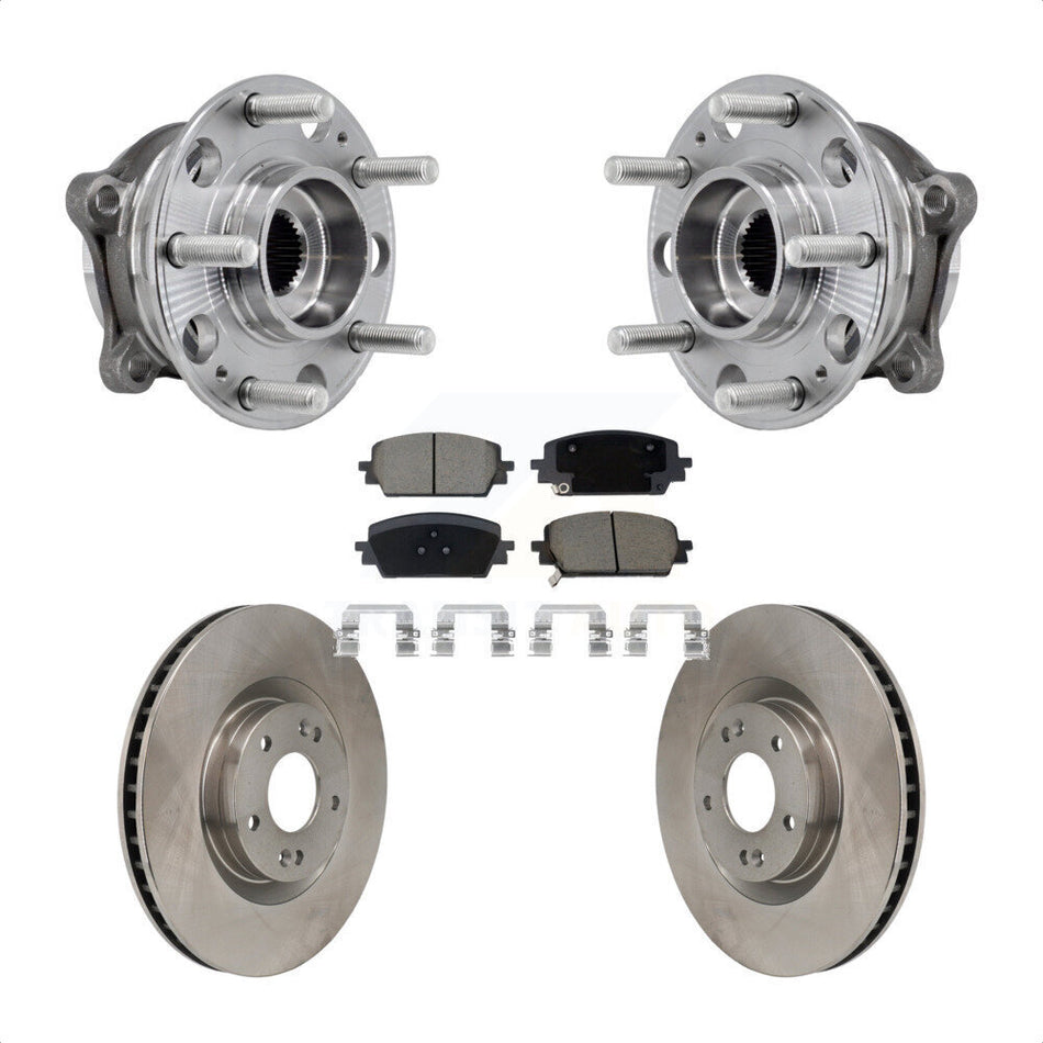 Front Hub Bearing Assembly Disc Brake Rotor Pad Kit For Hyundai Santa Fe Kia Sorento Cruz KBB-130317