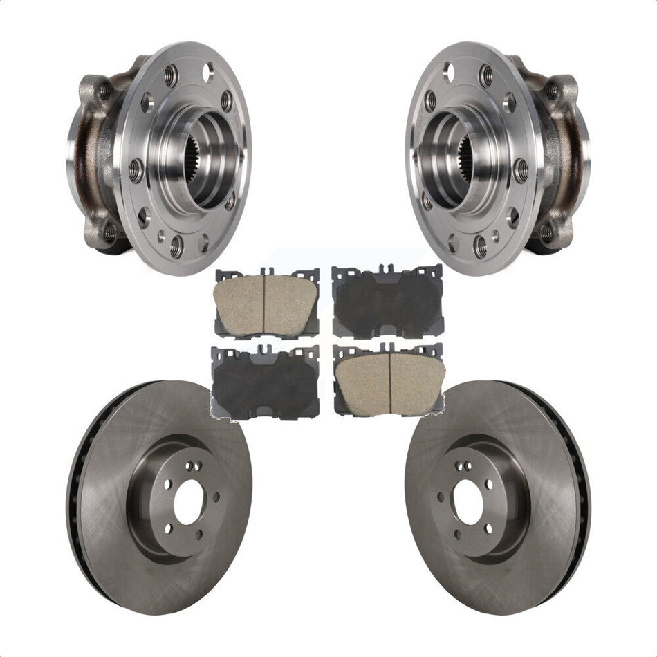 Front Hub Bearing Brake Rotor Pad Kit For Mercedes-Benz C43 AMG GLC43 E450 E400 E300 C450 KBB-130318