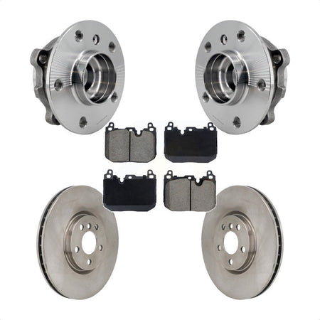 Front Hub Bearing Assembly Disc Brake Rotor & Pads Kit For Mini Cooper Countryman Clubman KBB-130322