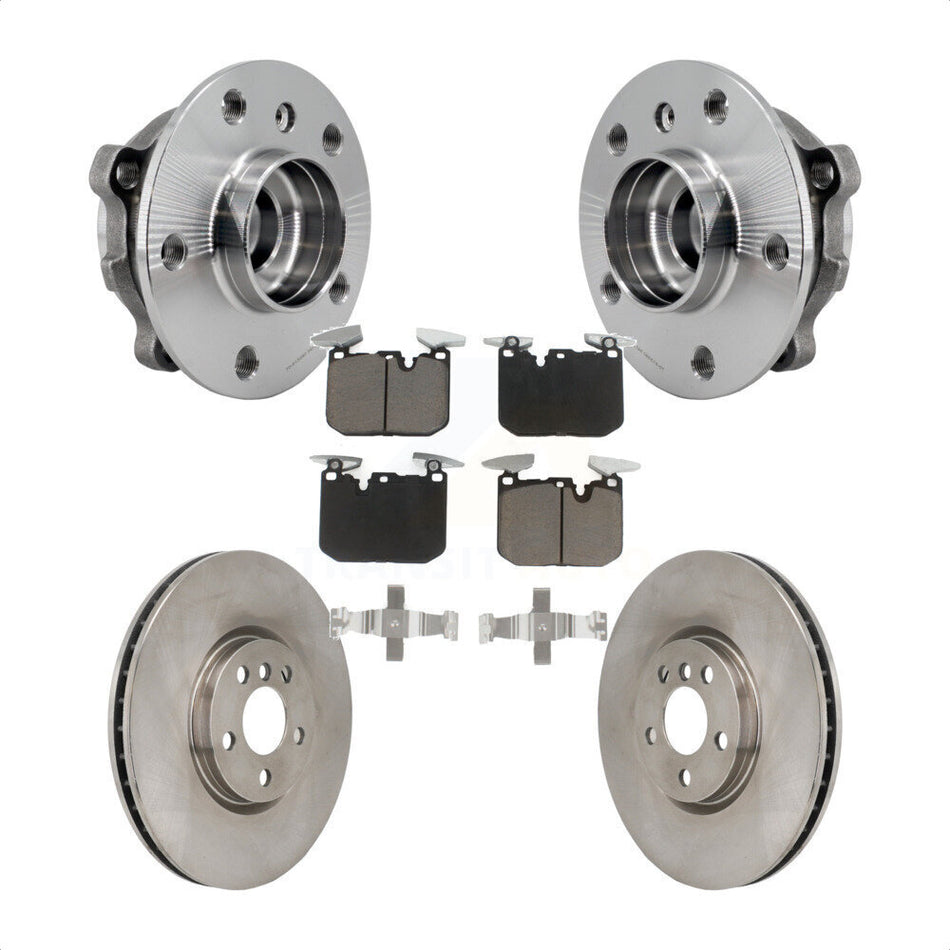 Front Hub Bearing Disc Brake Rotor & Pads Kit For 2020-2022 Mini Cooper John Works KBB-130324