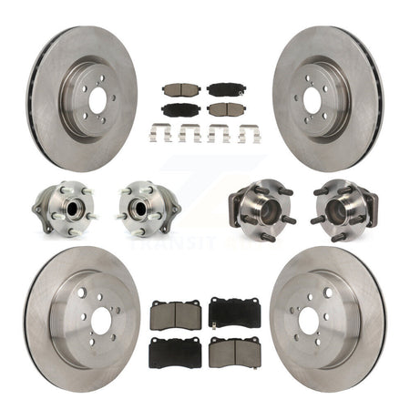 Front Rear Hub Bearing Brake Rotor Pads Kit (10Pc) For Subaru BRZ Base With Brembo Brakes KBB-130343