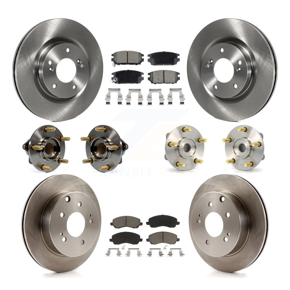 Front Rear Hub Bearing Brake Rotor Pad Kit (10Pc) For Mitsubishi Eclipse 3.8L To 10 31 05 KBB-130352