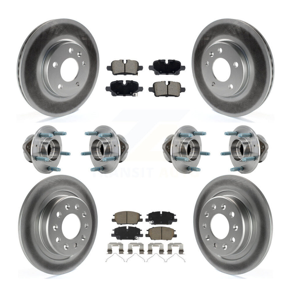 Front Rear Hub Bearing Coat Brake Rotor Pads Kit (10Pc) For Chevrolet Equinox GMC Terrain KBB-130373