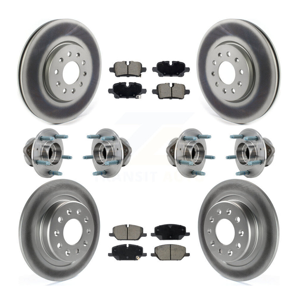 Front Rear Hub Bearing Coat Brake Rotor Pads Kit (10Pc) For Chevrolet Equinox GMC Terrain KBB-130375