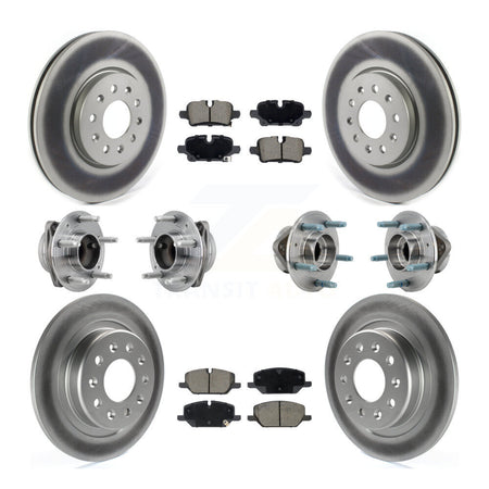 Front Rear Hub Bearing Coat Brake Rotor Pads Kit (10Pc) For Chevrolet Equinox GMC Terrain KBB-130376