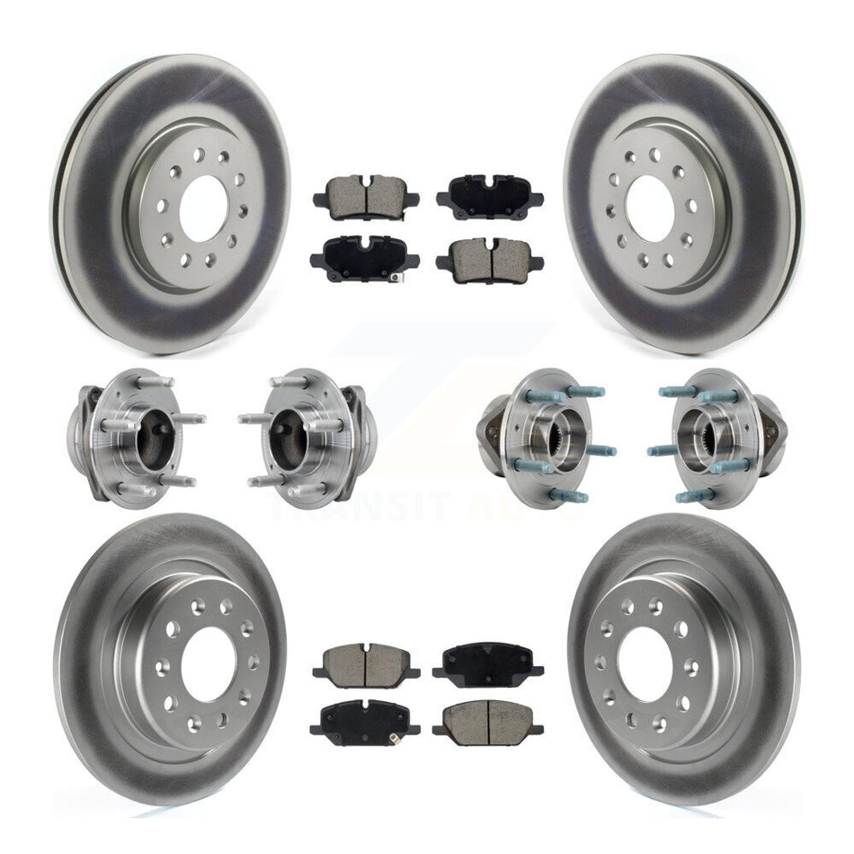 Front Rear Hub Bearing Coat Brake Rotor Pads Kit (10Pc) For Chevrolet Equinox GMC Terrain KBB-130376