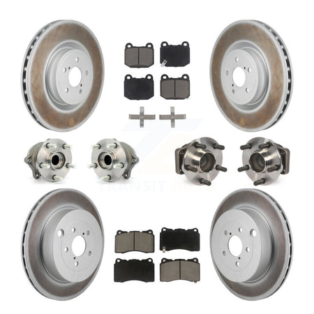 Front Rear Hub Bearing Coated Disc Brake Rotor & Pads Kit (10Pc) For Subaru BRZ Toyota 86 KBB-130388