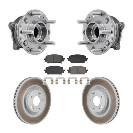 Front Hub Bearing Assembly Coat Brake Rotor Pad Kit For Hyundai Santa Fe Kia Sorento Cruz KBB-130398