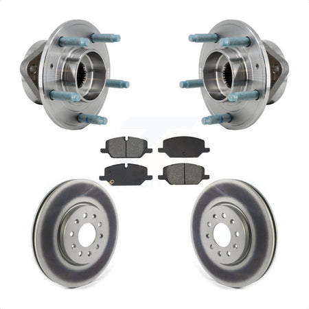 Front Hub Bearing Assembly Coated Brake Rotor & Pad Kit For Chevrolet Equinox GMC Terrain KBB-130400
