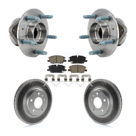 Front Hub Bearing Assembly Coated Brake Rotor & Pad Kit For Chevrolet Equinox GMC Terrain KBB-130408