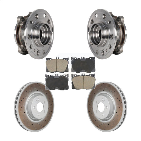 Front Hub Bearing Coat Brake Rotor Pad Kit For Mercedes-Benz C43 AMG GLC43 E450 E400 E300 KBB-130412
