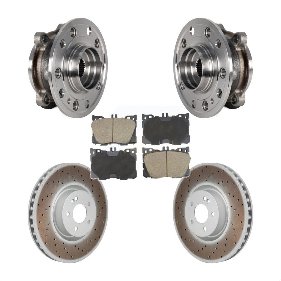 Front Hub Bearing Coat Brake Rotor Pad Kit For Mercedes-Benz C43 AMG GLC43 E450 E400 E300 KBB-130412