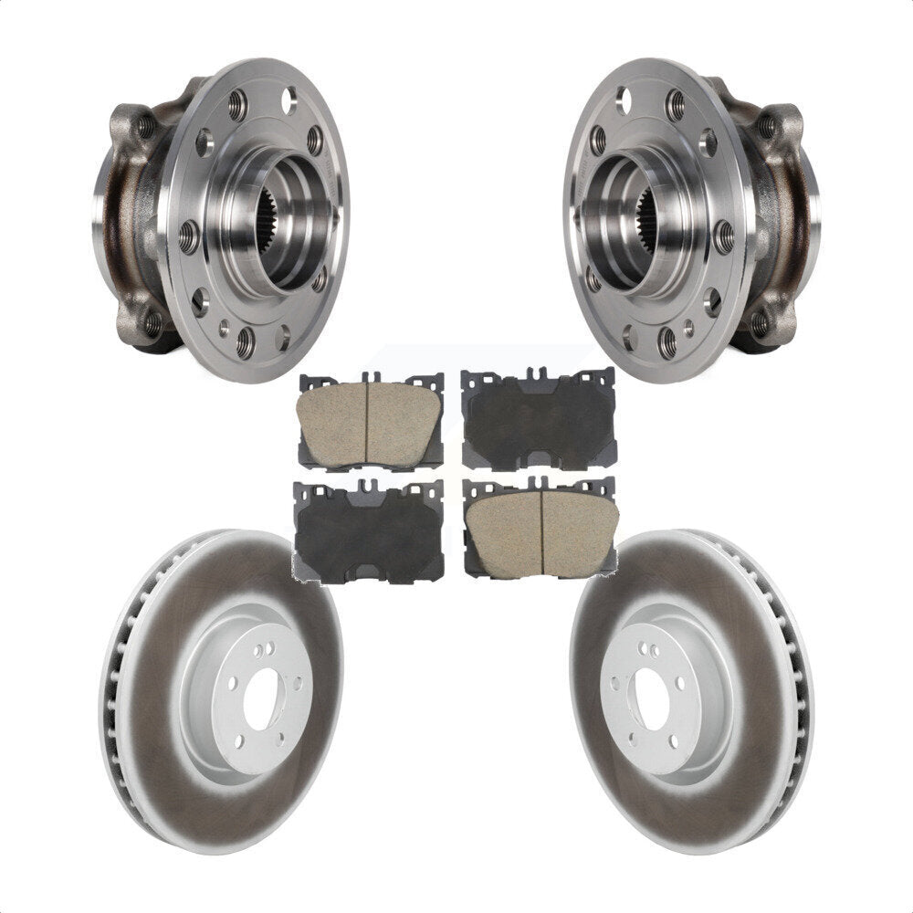 Front Hub Bearing Coat Brake Rotor Pad Kit For Mercedes-Benz C43 AMG GLC43 E450 E400 E300 KBB-130413