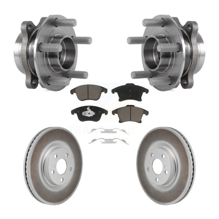 Front Hub Bearing Assembly Coated Disc Brake Rotor Pad Kit For 2017-2020 Lincoln MKZ 2.0L KBB-130414