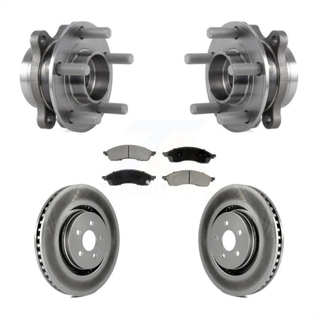 Front Hub Bearing Assembly Coated Disc Brake Rotors And Pads Kit For Lincoln Nautilus KBB-130416