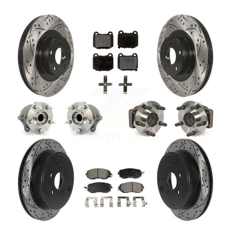 Front Rear Hub Bearing Coat Brake Rotor Pads Kit (10Pc) For 17 Subaru BRZ Limited/Premium KBB-130480