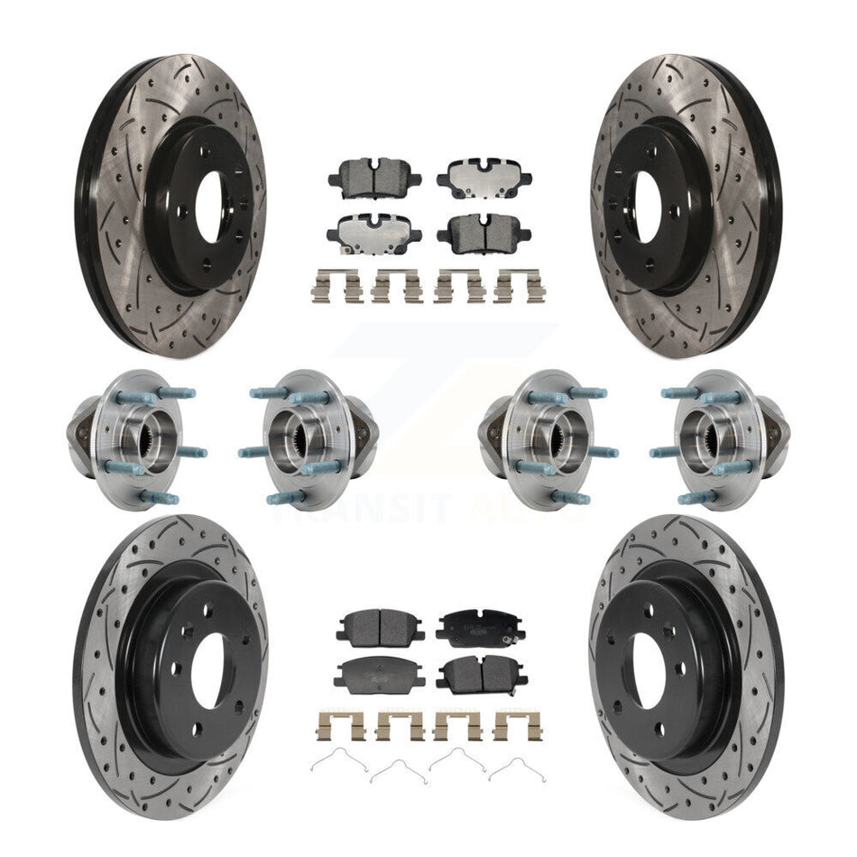 Front Rear Hub Bearing Coat Brake Rotor Pads Kit (10Pc) For Chevrolet Equinox GMC Terrain KBB-130484