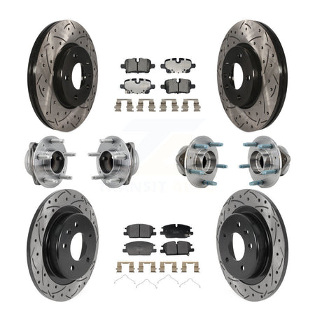 Front Rear Hub Bearing Coat Brake Rotor Pads Kit (10Pc) For Chevrolet Equinox GMC Terrain KBB-130485