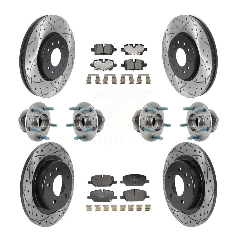 Front Rear Hub Bearing Coat Brake Rotor Pads Kit (10Pc) For Chevrolet Equinox GMC Terrain KBB-130486