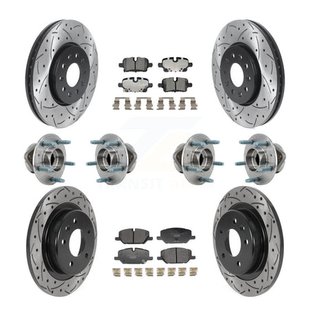 Front Rear Hub Bearing Coat Brake Rotor Pads Kit (10Pc) For Chevrolet Equinox GMC Terrain KBB-130486