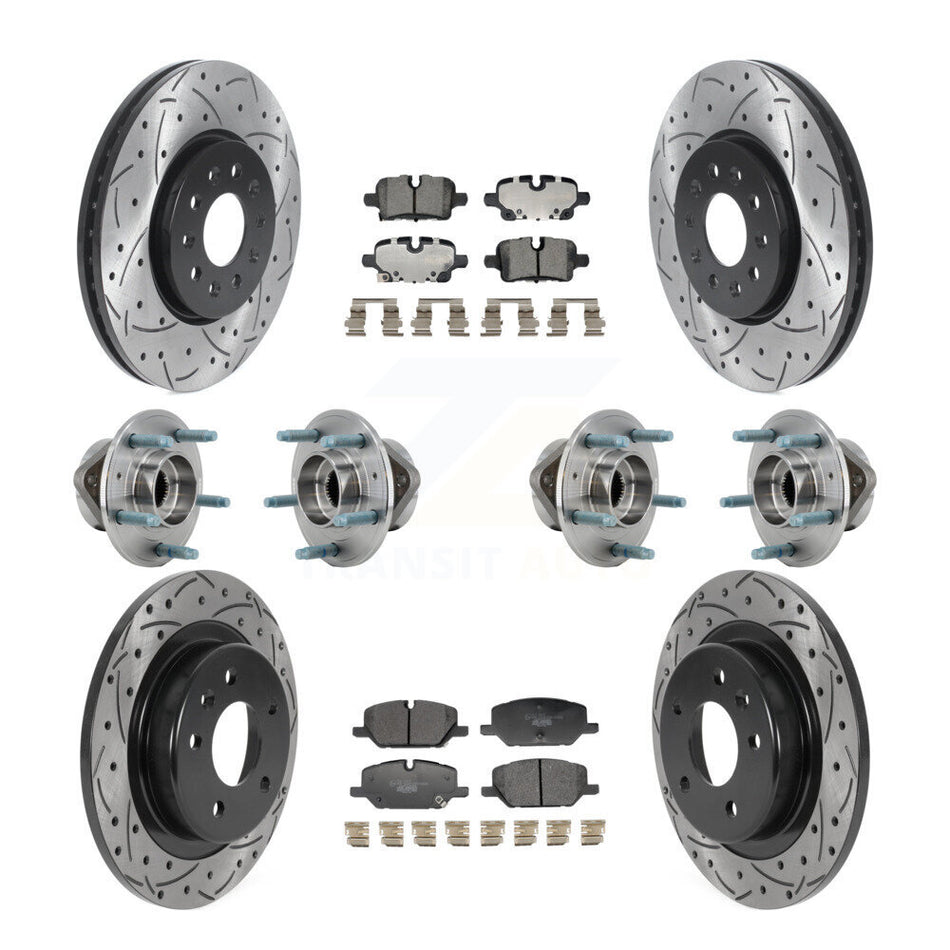 Front Rear Hub Bearing Coat Brake Rotor Pads Kit (10Pc) For Chevrolet Equinox GMC Terrain KBB-130486