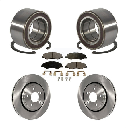 Front Wheel Bearing Disc Brake Rotors And Ceramic Pads Kit For 2018-2023 Honda Odyssey KBB-130499