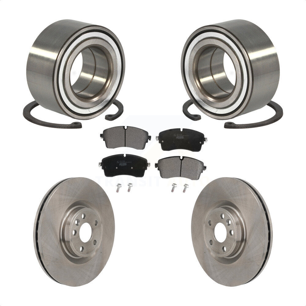 Front Wheel Bearing Disc Brake Rotor & Pads Kit For Land Rover Range Evoque Jaguar E-Pace KBB-130503