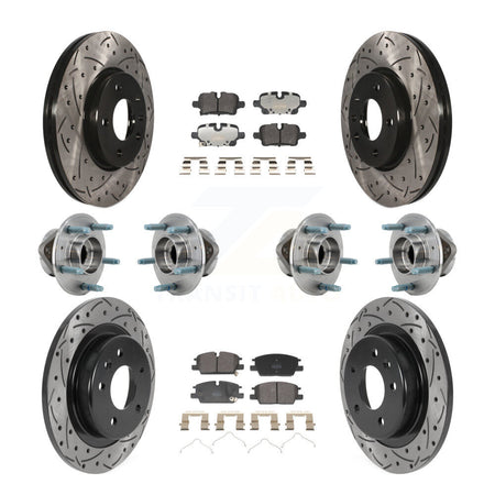 Front Rear Hub Bearing Coat Brake Rotor Pads Kit (10Pc) For Chevrolet Equinox GMC Terrain KBB-130533