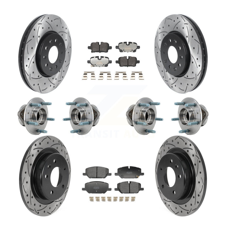Front Rear Hub Bearing Coat Brake Rotor Pads Kit (10Pc) For Chevrolet Equinox GMC Terrain KBB-130535