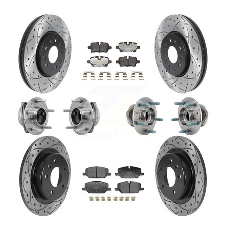 Front Rear Hub Bearing Coat Brake Rotor Pads Kit (10Pc) For Chevrolet Equinox GMC Terrain KBB-130536