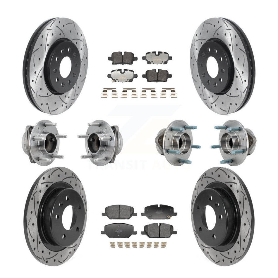 Front Rear Hub Bearing Coat Brake Rotor Pads Kit (10Pc) For Chevrolet Equinox GMC Terrain KBB-130536