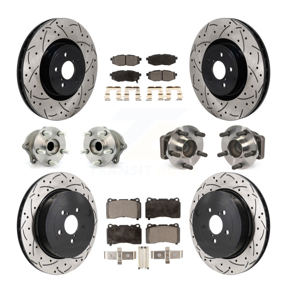 Front Rear Hub Bearing Coat Brake Rotor Pads Kit (10Pc) For Subaru BRZ With Brembo Brakes KBB-130539