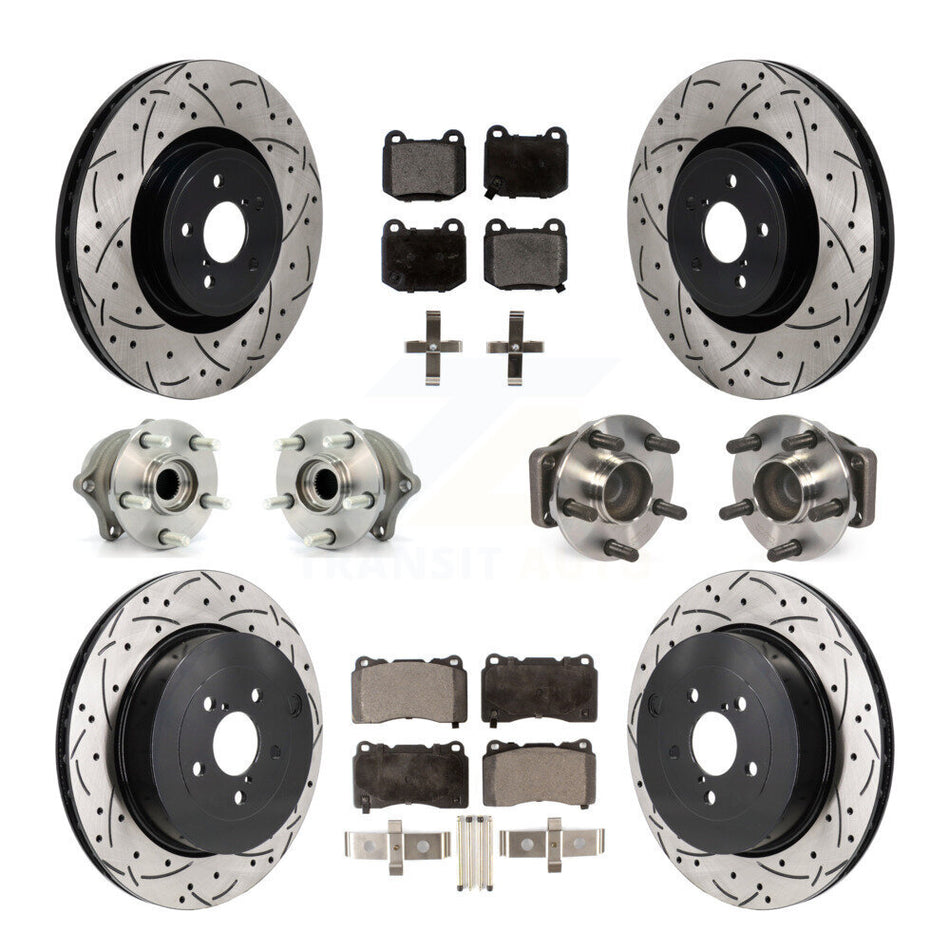 Front Rear Hub Bearing Coated Disc Brake Rotor & Pads Kit (10Pc) For Subaru BRZ Toyota 86 KBB-130540