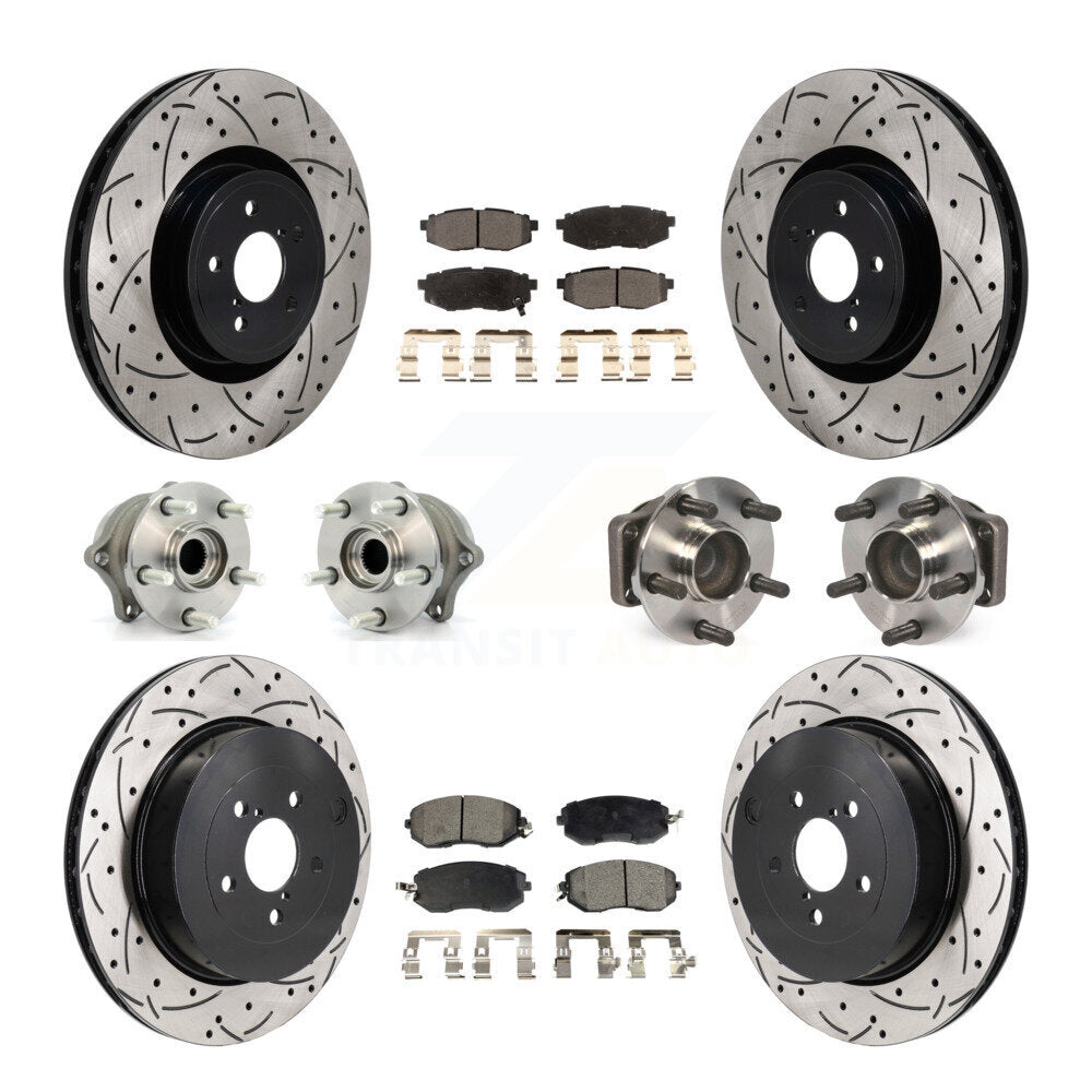 Front Rear Hub Bearing Coated Brake Rotor Pad Kit (10Pc) For Toyota 86 With Brembo Brakes KBB-130541