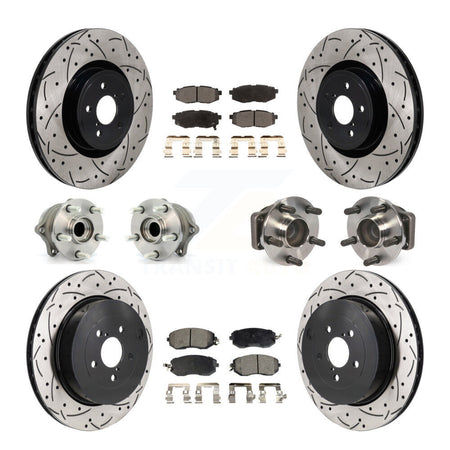 Front Rear Hub Bearing Coated Brake Rotor Pad Kit (10Pc) For Toyota 86 With Brembo Brakes KBB-130541