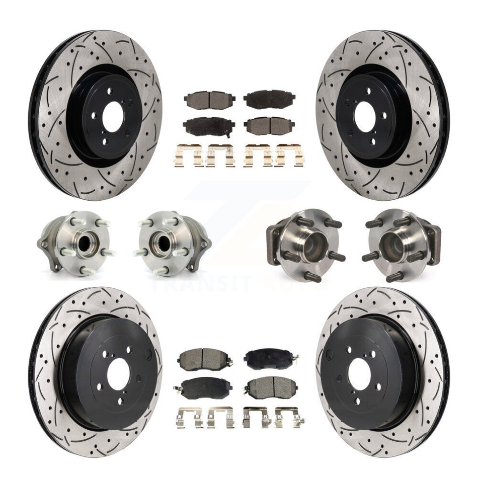 Front Rear Hub Bearing Coated Brake Rotor Pad Kit (10Pc) For Toyota 86 With Brembo Brakes KBB-130541