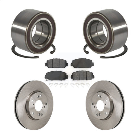 Front Wheel Bearing Disc Brake Rotors And Pads Kit For 2017-2021 Honda Clarity KBB-130575