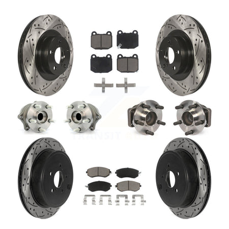 Front Rear Hub Bearing Coat Brake Rotor Pads Kit (10Pc) For 17 Subaru BRZ Limited/Premium KBB-130578