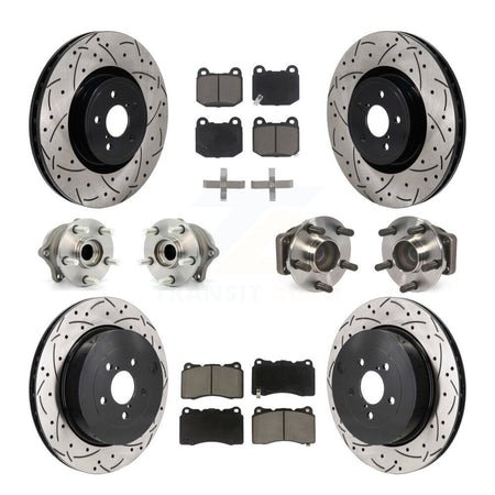 Front Rear Hub Bearing Coated Disc Brake Rotor & Pads Kit (10Pc) For Subaru BRZ Toyota 86 KBB-130579