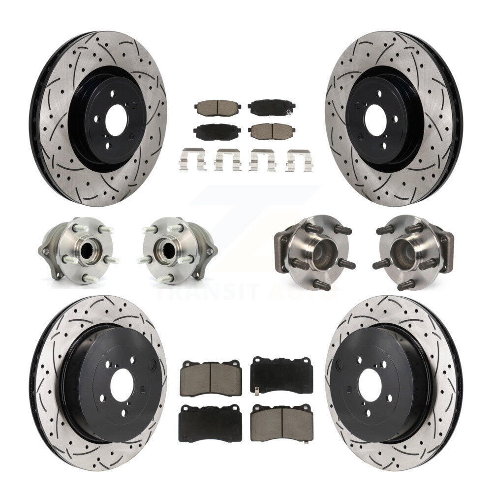Front Rear Hub Bearing Coat Brake Rotor Pads Kit (10Pc) For Subaru BRZ With Brembo Brakes KBB-130580