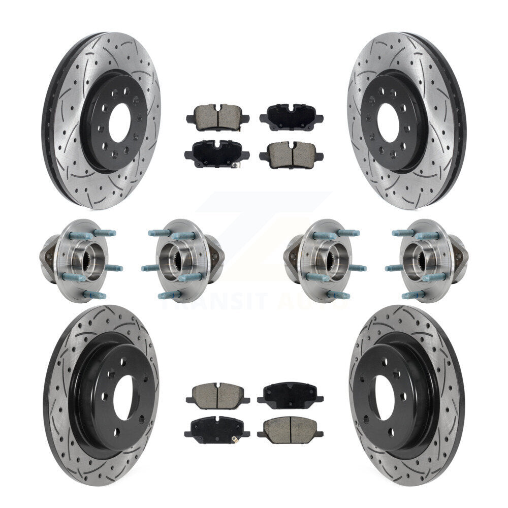 Front Rear Hub Bearing Coat Brake Rotor Pads Kit (10Pc) For Chevrolet Equinox GMC Terrain KBB-130584