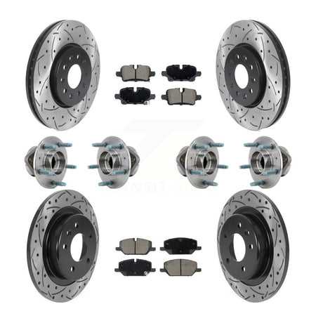 Front Rear Hub Bearing Coat Brake Rotor Pads Kit (10Pc) For Chevrolet Equinox GMC Terrain KBB-130584