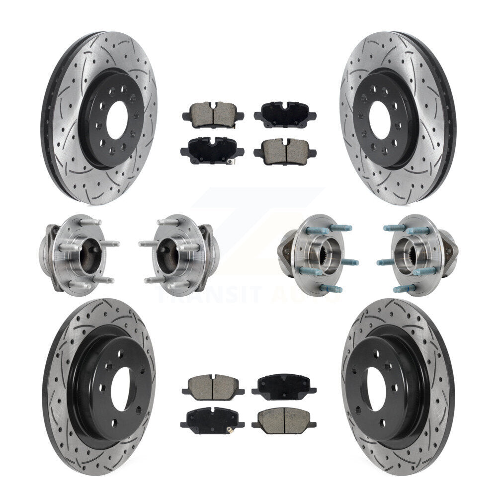 Front Rear Hub Bearing Coat Brake Rotor Pads Kit (10Pc) For Chevrolet Equinox GMC Terrain KBB-130585
