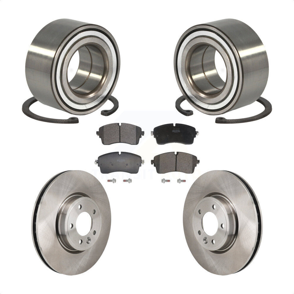 Front Wheel Bearing Disc Brake Rotor Pad Kit For Land Rover Discovery Range DIESEL engine KBB-130595