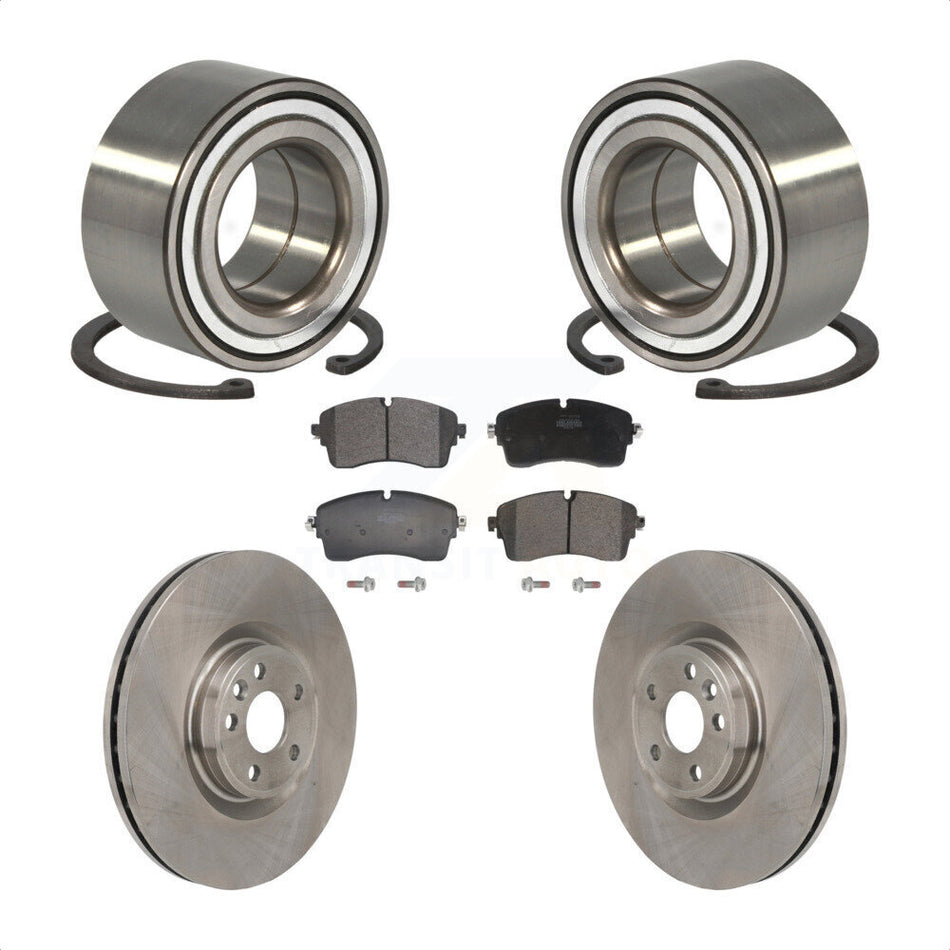 Front Wheel Bearing Disc Brake Rotor & Pads Kit For Land Rover Range Evoque Jaguar E-Pace KBB-130597