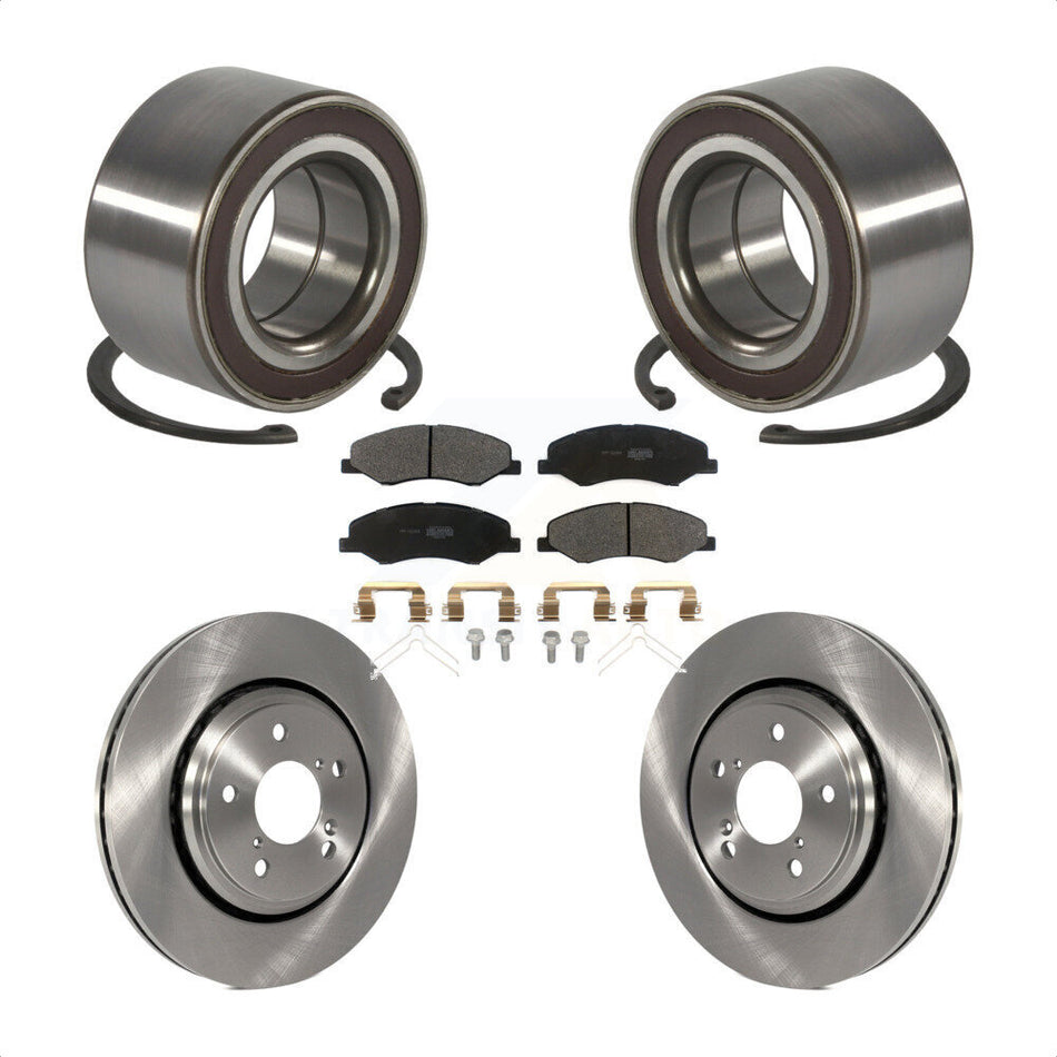Front Wheel Bearing Disc Brake Rotors And Pads Kit For 2018-2023 Honda Odyssey KBB-130600